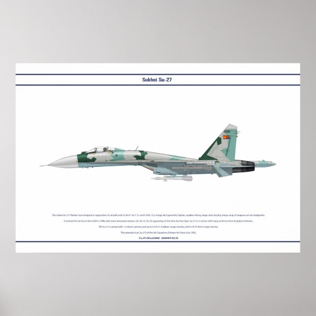 Su-27 Eritrea 1 Poster (Framsidan)