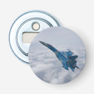 SU-27-flanker ovanför molnen Flasköppnare