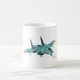 Su-27 ryska Jet Fighter Kaffemugg