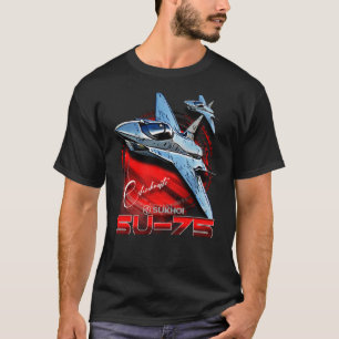 SU-75 Checkmate Stealth Fighter Aircraft T Shirt