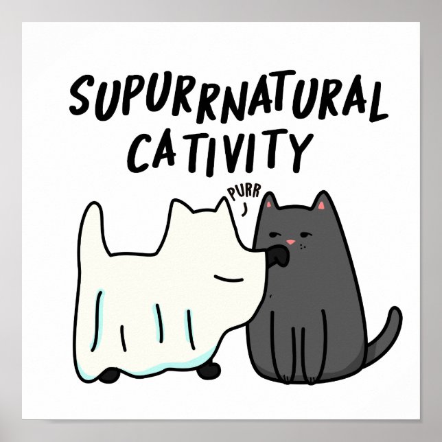 Su-purr-natural Catitivitj Cat Pun Poster (Framsidan)