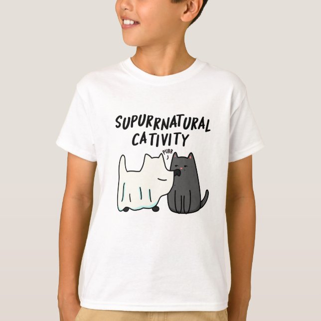 Su-purr-natural Catitivitj Cat Pun T Shirt (Framsida)