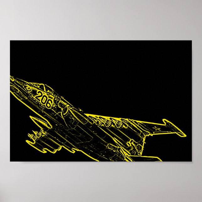 SU Sovjetunionen Frogfoot Flygplan Sketch Poster (Framsidan)