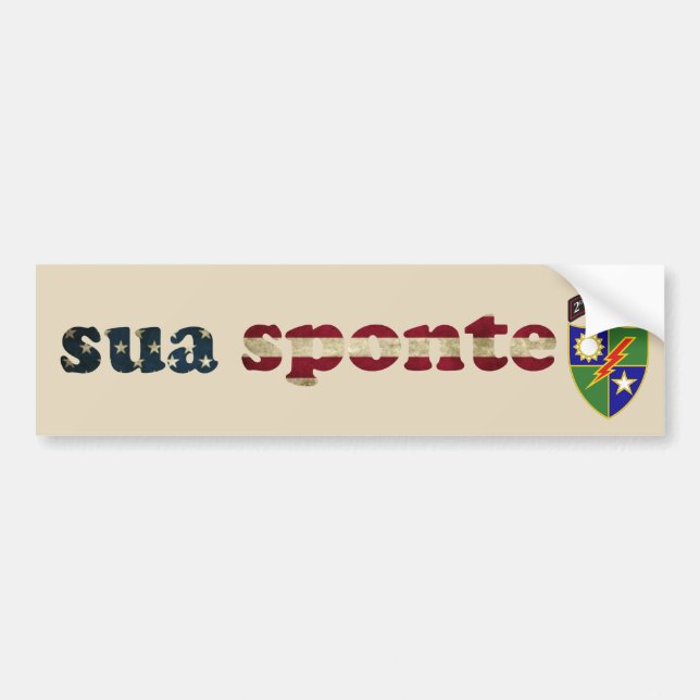 SUA SPONTE 2:a Skogsvaktarn Battalion Bildekal (Framsidan)