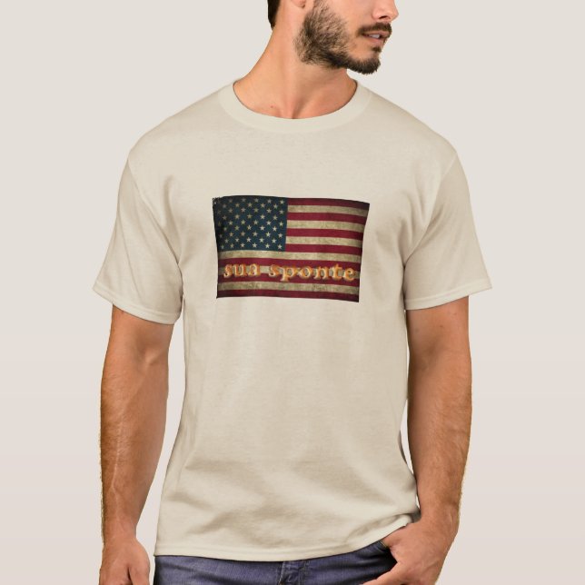 SUA SPONTE Amerikansk flagga T Shirt (Framsida)