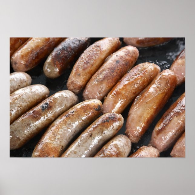 Suasages on Barbeque Poster (Framsidan)