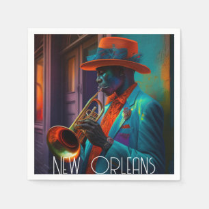 Suave New Orleans Jazz Trumpet Player in NOLA Pappersservett