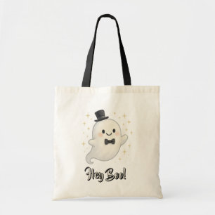 Suave tecknad Hej Boo spökhalloween Tygkasse