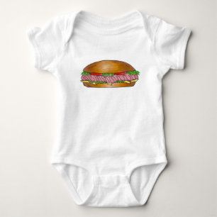 Sub Grinder Hoagie Ham Cheese Submarine Sandwich Tee Shirt