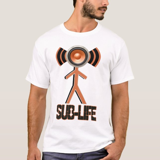 sub liv -SUB BASS Wobble DUBSTEP t-shirt (Framsida)