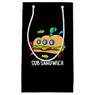 Sub Sandwich Funny Food Pun Mörk BG