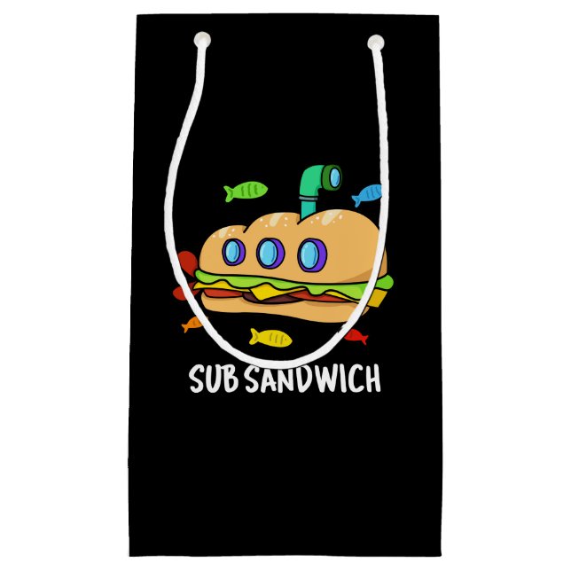 Sub Sandwich Funny Food Pun Mörk BG (Framsidan)