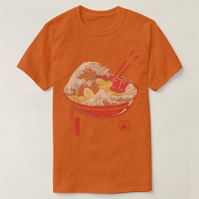 Subarashii Ramen Underbar Ramen Wave Japanska 1549 T Shirt (Design framsida)
