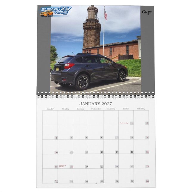 Subaruxvforum.com 2015 kalender - inget markerat (Jan 2027)