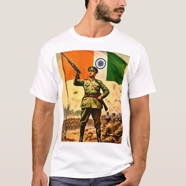 "Subash Chandra Bose: Warrior of Freedom" T Shirt (Framsida)