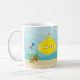 Subåt för djuphavs-Gult Kaffemugg