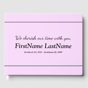 Subducerad Rosa Memorial Guestbook Gästböcker