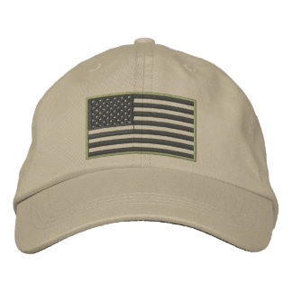 Subducerat Färg USA Flagga Embroized Hat Broderad Keps