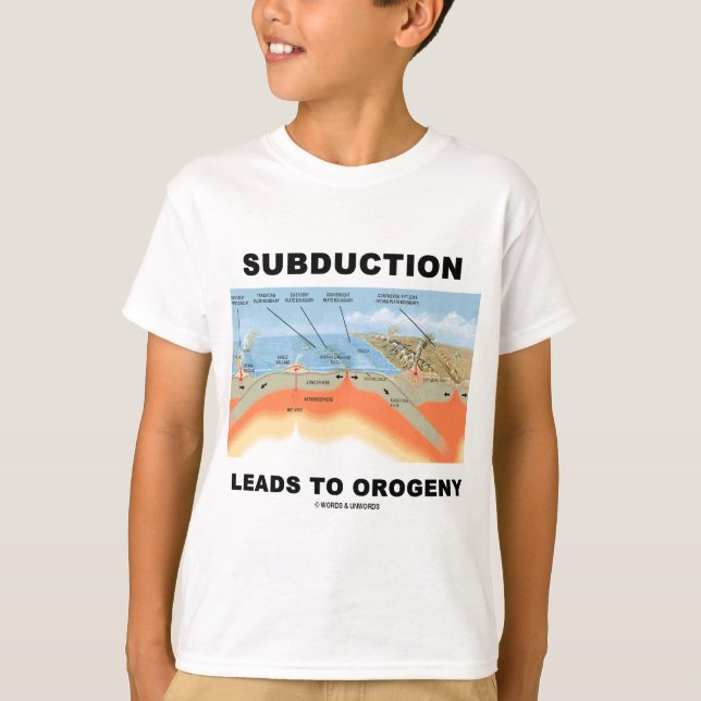 Subductionblytak till Orogeny (geologihumorn) T Shirt (Framsida)