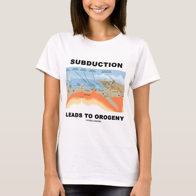 Subductionblytak till Orogeny (geologihumorn) Tee (Framsida)