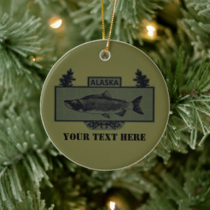Subduerat Alaska Combat Fisherman Badge Julgransprydnad Keramik