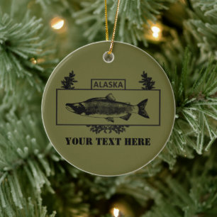 Subduerat Alaska Combat Fisherman Badge Julgransprydnad Keramik