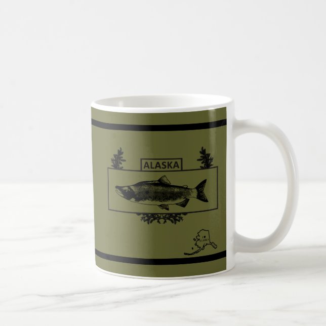 Subduerat Alaska Combat Fisherman Badge Kaffemugg (Höger)