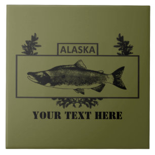 Subduerat Alaska Combat Fisherman Badge Kakelplatta