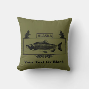 Subduerat Alaska Combat Fisherman Badge Kudde