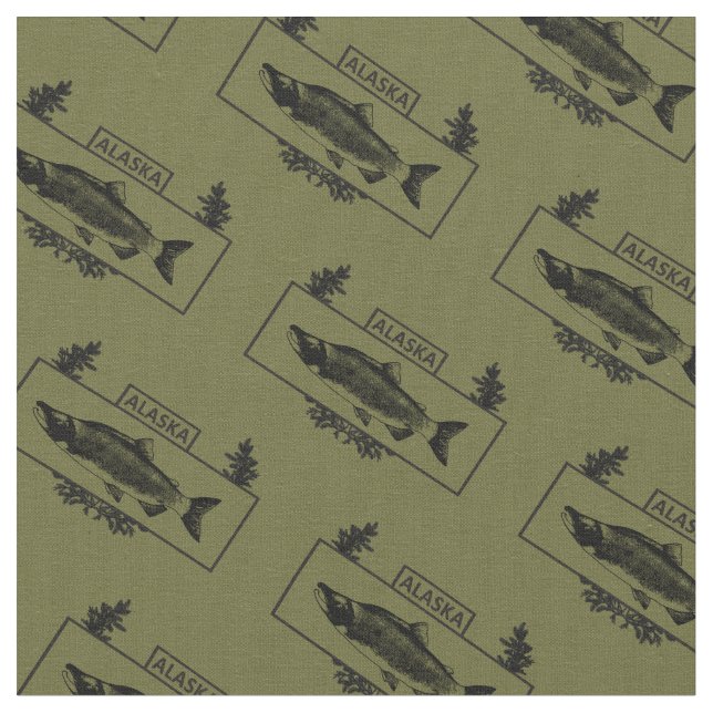 Subduerat Alaska Combat Fisherman Badge Tyg (Närbild)