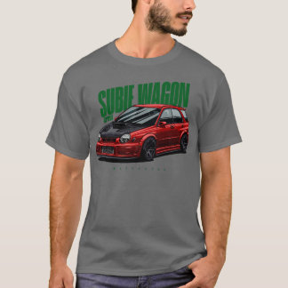 Subie Wagon Red T Shirt