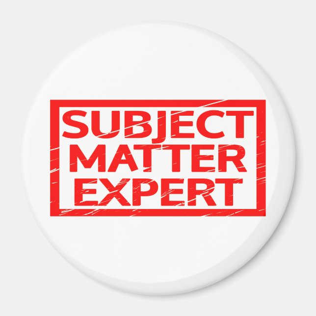 Subjekt Matter Expert Frimärke Magnet (Framsidan)