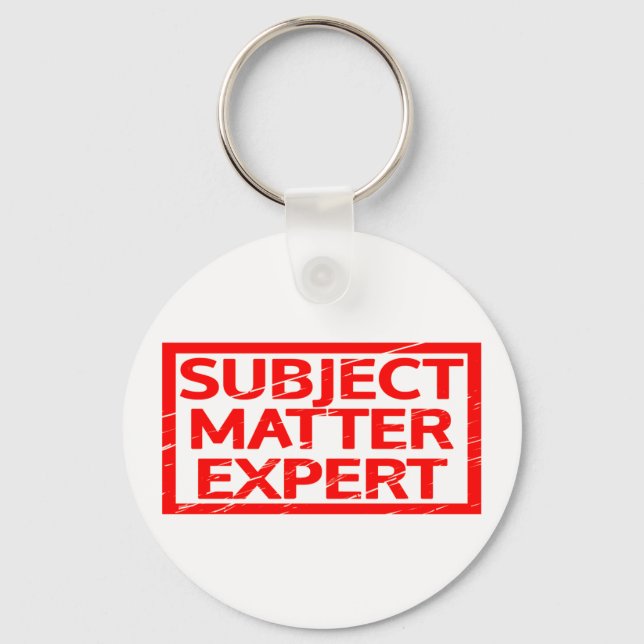 Subjekt Matter Expert Frimärke Nyckelring (Framsida)