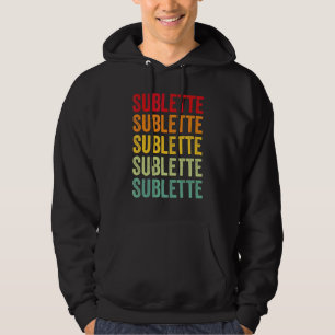 Sublette County Wyoming Regnbågstextdesign Hoodie