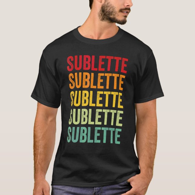 Sublette County Wyoming Regnbågstextdesign T Shirt (Framsida)