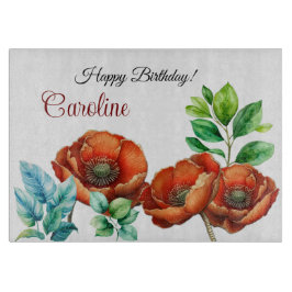 Sublicera vattenfärgsfet röd poppies