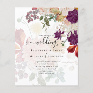 Sublicme Mulberry orange Blommigt Bröllop Suite Flygblad