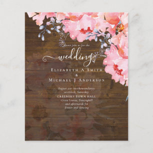Sublima Rosa Blommor BRÖLLLOPSSERIE - BUDGET Flygblad