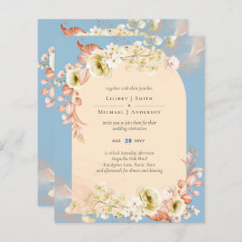 Sublime Dusty Blue Peach Bröllop