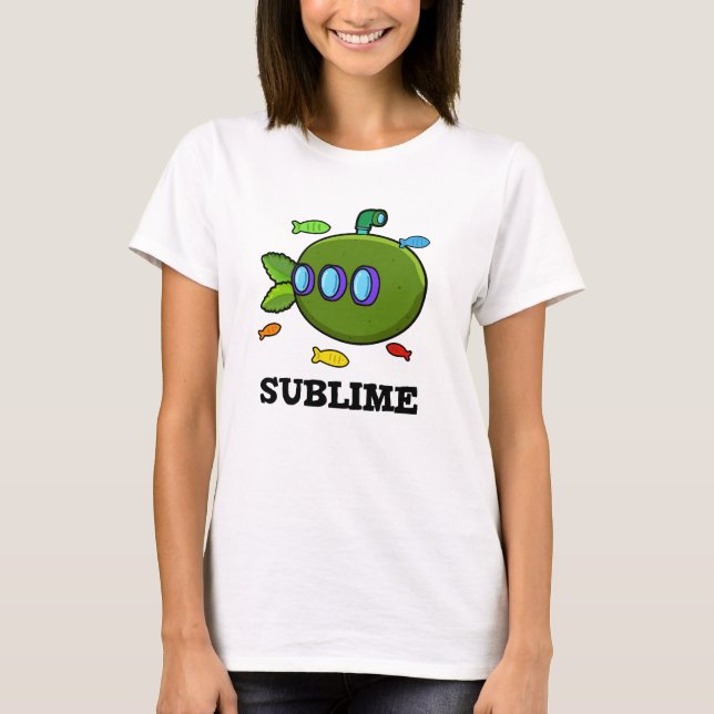 Sublime Funny Submarine Fruit Lime Pun T Shirt (Framsida)