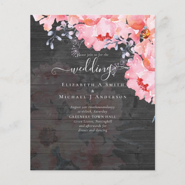 Sublime Rosa Blommar BRÖLLOP SUITE - BUDGET (Framsida)