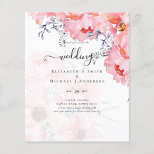 Sublime Rosa Blommar BRÖLLOP SUITE - BUDGET Flygblad