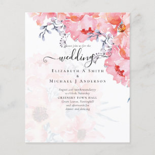 Sublime Rosa Blommar BRÖLLOP SUITE - BUDGET Flygblad