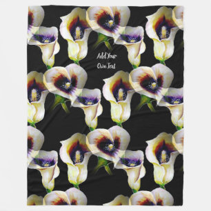 Sublime Watercolor Arum Calla Lilies Fleecefilt
