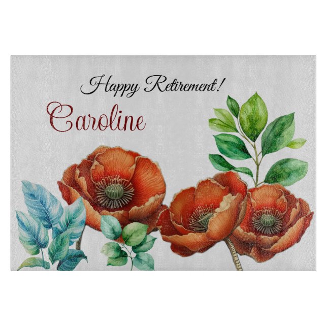 Sublime Watercolor Red Poppies Lycklig Pension (Framsidan)