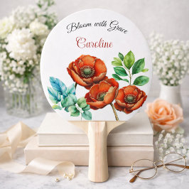 Sublime Watercolor Red Poppies Lycklig Pension Pingisracket