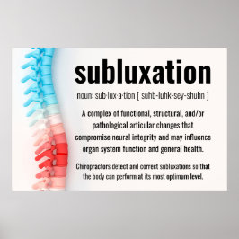 Subluxationsdefinition Chiropraktik Poster