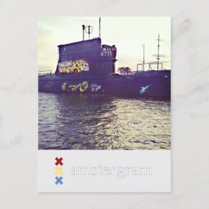Submarine Amsterdam Vykort