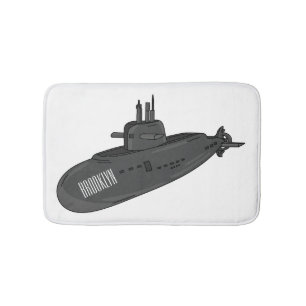 Submarine cartoon illustration badrumsmatta