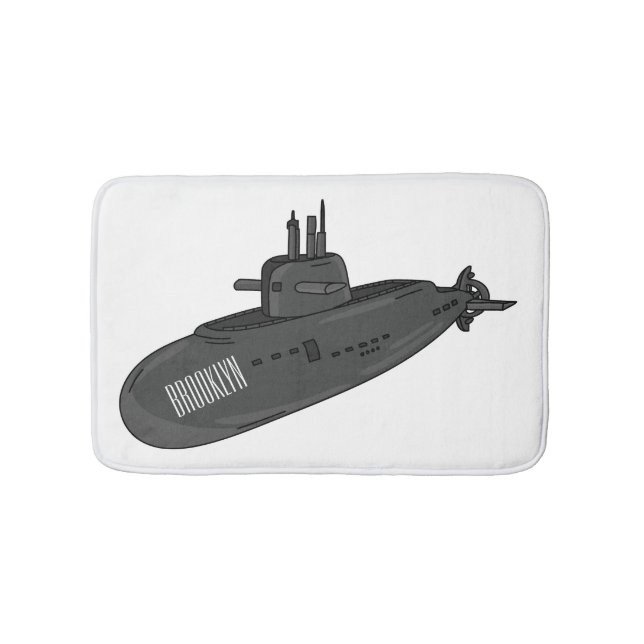 Submarine cartoon illustration badrumsmatta (Framsidan)